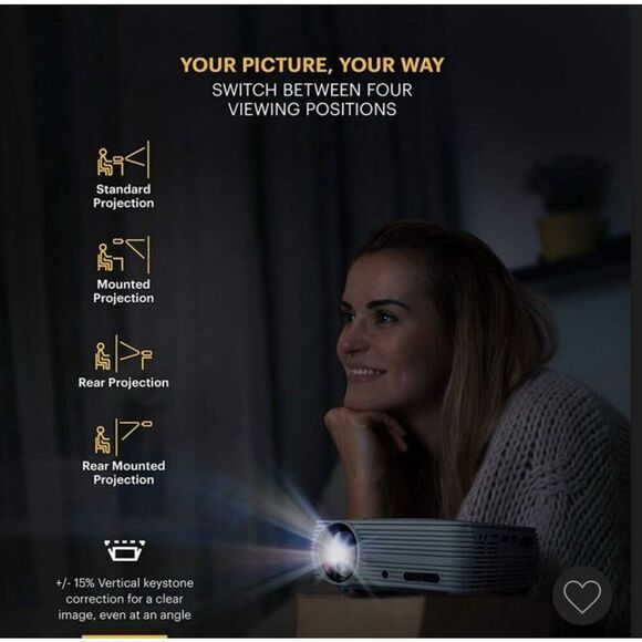 Kodak FLIK X7 Portable Projector, 720p Home Portable Projector. New in Box! - Picture 4 of 16